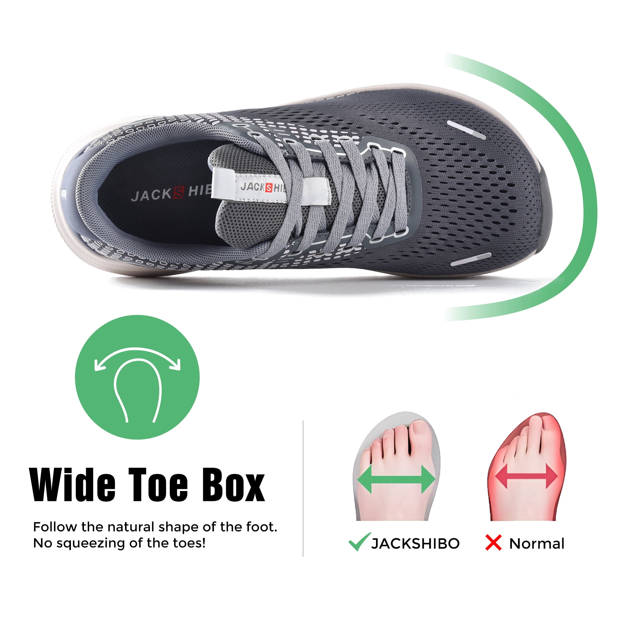 SUYSTEX Wide Toe Box Shoes for Men Arch Support Shoes Wide Width Sneakers for Running Walking Athletic Orthopedic Plantar Fasciitis Workout with Thick Cushioned Zero Drop Sole
