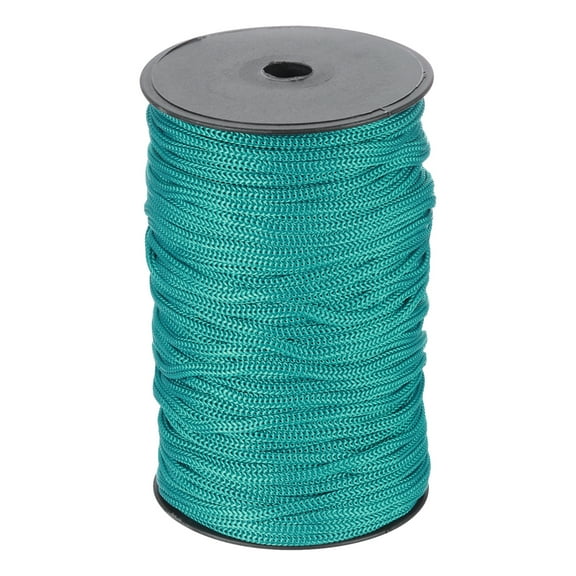 1/4 Inch Polypropylene Rope Braided Ropes, 328ft Nylon Rope for Clothesline, Camping, Hiking Peacock Green