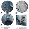 thumbnail image 3 of Designart "Ethereal Abstractions in Blue and White" Abstract Painting Metal Wall Art, 3 of 5