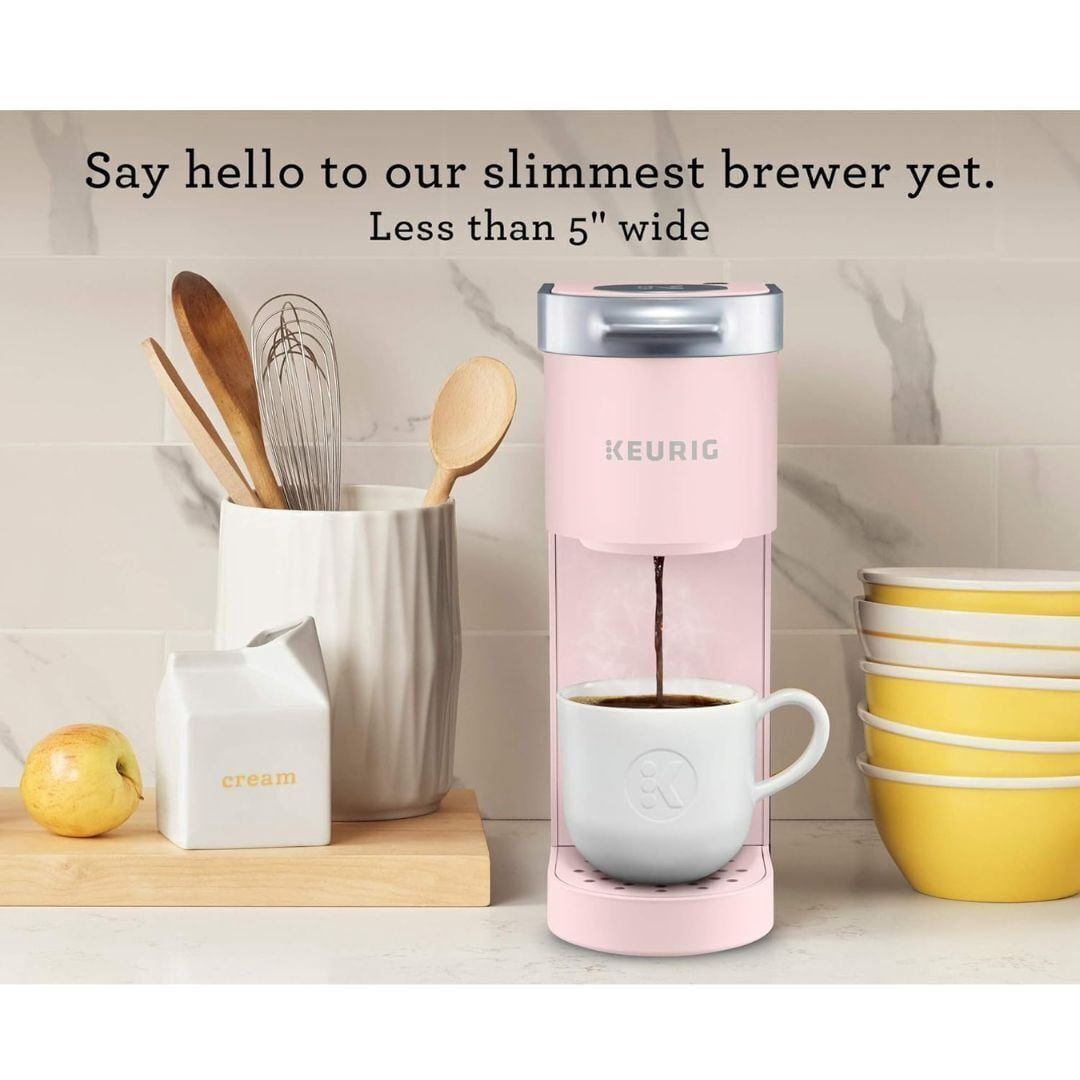 Restored Keurig K-Mini Single Serve Coffee Maker with 6-12Oz Cup Sizes, Quick Brewing, and Removable Drip Tray, Dusty Rose (Refurbished)