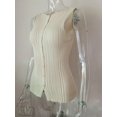 thumbnail image 5 of Women Button Down Vest Ribbed Sleeveless Cardigan Tank Top Y2k Crewneck Slim Fit Knit Vest Tops Going Out Crop Top S, 5 of 7