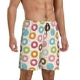 thumbnail image 2 of Sikiie Colorful Donuts Mens Pajama Shorts, Lightweight Lounge Pant with Pockets Soft Sleep Pj Shorts for MenMedium, 2 of 6