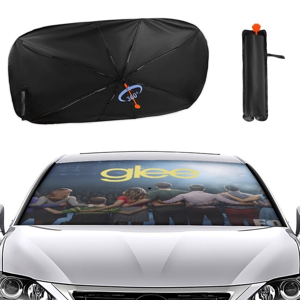 Glee Sombrilla Solar para Auto - Protector de Parabrisas Plegable | Cortina Solar Delantero | Bloqueo UV y Aislamiento de Calor 133x73cm