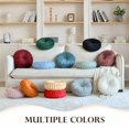 thumbnail image 2 of Round Throw Pillow Velvet Home Decoration Pleated Round Pillow Cushion for Couch Chair Bed Car Light Green, 2 of 6
