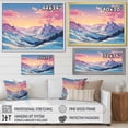 thumbnail image 4 of Designart "French Alps Majesty Alpes d'Huez" Landscapes Framed Wall Art Decor - Traditional Pink Mountains Winter Living Room Framed Canvas Art, 4 of 6