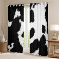 thumbnail image 2 of jejeloiu Cow Print Blackout Curtains,Retro Farmhouse Lodge Curtains Pack of 2 (38x45 Each),Black White Cattle Window Curtains,Microfiber Bedroom Decor, 2 of 6