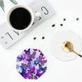 thumbnail image 5 of Bingfone Vintage Flying Butterflies Leather Drinks Coasters With Set Of 6,Suitable For Home Kitchen,Coffee Cup Coasters Home Gift, 5 of 9