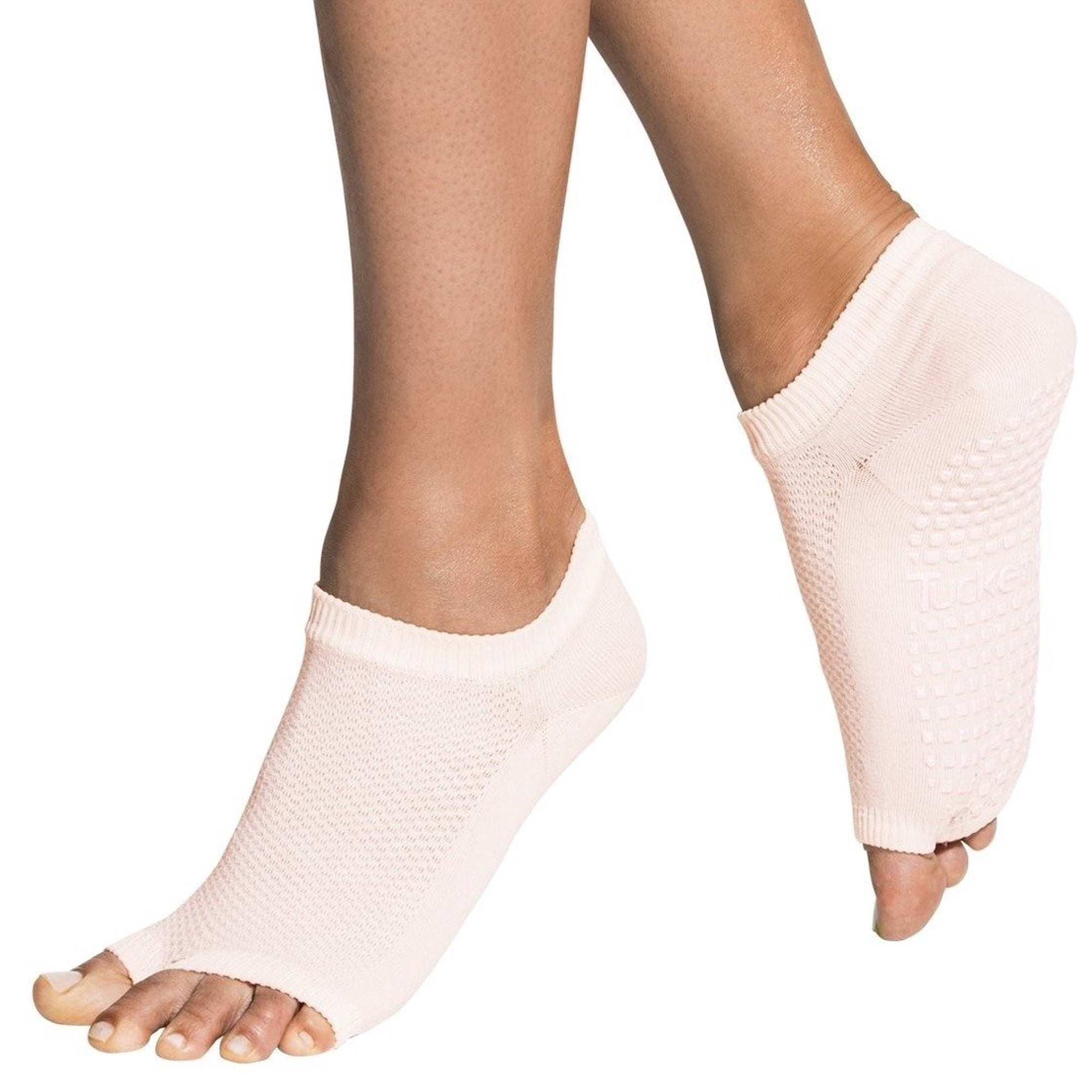 Tucketts Flow Yoga Pilates Toeless Socks with Grips For Women