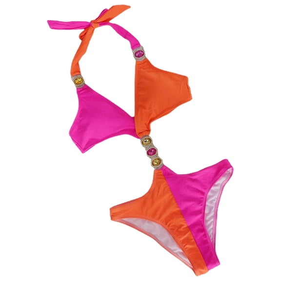 Women's Sexy Diamond Bikini Patchwork Beach Vacation Swimsuit