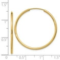 thumbnail image 2 of 14k Yellow Gold 1.5mm Polished Round Endless Hoop Earrings - Measures 30x30mm Wide 1.5mm Thick, 2 of 2