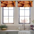 thumbnail image 4 of LALILO Kitchen Curtain Valance Pumpkins Halloween Pumpkin Rod Pocket Window Curtain 52"x 18" Set of 2, 4 of 7