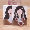 thumbnail image 6 of Zerong 50pcs jewelry set package card flower style Earrings and Necklace Display Cards E 50card, 6 of 6