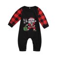 thumbnail image 3 of ZAXARRA Christmas Family Pajamas Set Santa Plaid Print Tops+Trouser/Romper, 3 of 9