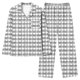 thumbnail image 5 of Pijama informal de manga larga con estampado para mujer, traje de pijama con solapa holgada y bolsillo con botones, top y pantalones de poliéster., 5 of 7