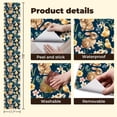 thumbnail image 5 of Vintage Peel and Stick Wallpaper Cute Bunnies Chicks Spring Flowers Dark Blue Wall Mural 17.7in x 9.8ft Self Adhesive Removable Wall Paper Renter Friendly Wallpaper for Nursery Bedroom Cabinets, 5 of 8