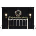 thumbnail image 1 of Fondos de cabecero de Corona de Navidad, accesorios de fotografía para niños y adultos, decoraciones para sesión fotográfica de bebé, pared de ladrillo de Navidad, fondo de cama, 1 of 4