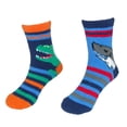 thumbnail image 1 of Jefferies Socks Children's Dinosaur Shark Slipper Socks (2 Pair Pack), 1 of 5
