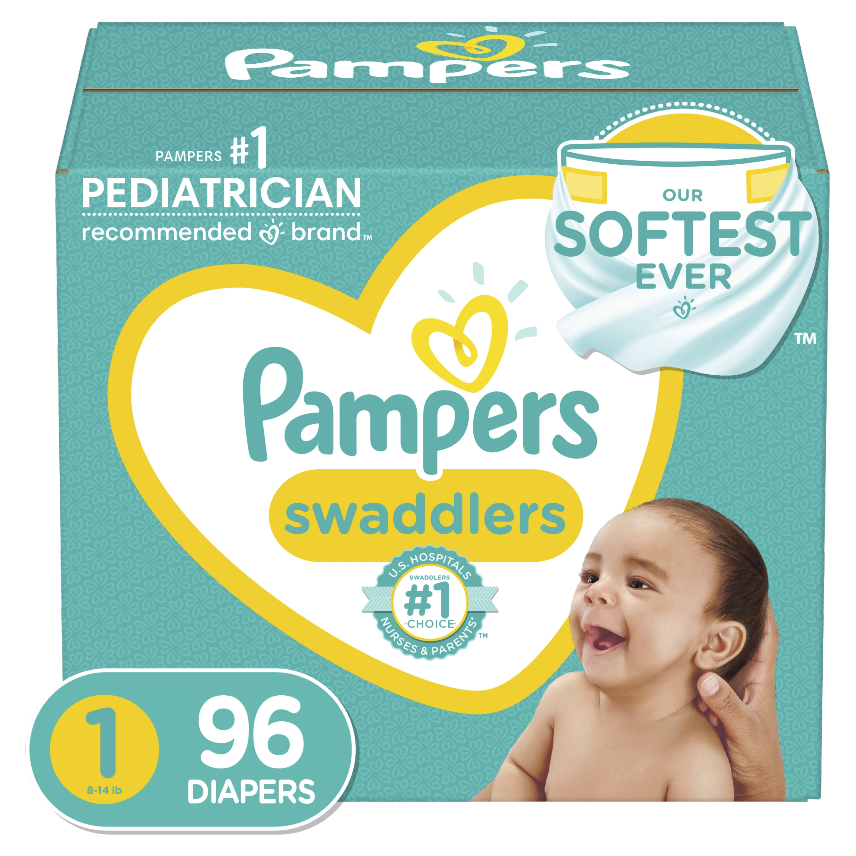 Pampers Swaddlers Diapers (Choose Your Size & Count) - 1