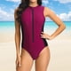 thumbnail image 3 of WILLBEST Trajes de Baño Niña Natacion Mujer Verano Sin Mangas Cremallera Surf Traje de Baño Traje de Baño Playa Sexy Bikini Traje de Baño, 3 of 8