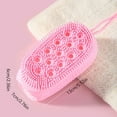 thumbnail image 5 of Silicone Body Scrubber Shower Exfoliating Scrub Sponge Bubble Bath Brush Massager Skin Cleaner Cleaning Pad Bathroom Accessories, 5 of 13