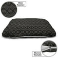 thumbnail image 3 of Ethnic Pet Bed, Bohemian Style Grunge Look Pattern Folkloric Ornaments Illustration, Chew Resistant Pad for Dogs and Cats Cushion with Removable Cover, 24" x 39", Dark Taupe and Dimgray, by Ambesonne, 3 of 4
