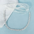 thumbnail image 1 of Silver Color Rhinestone Belt Ribbon Pearls Body Chain Bride Wedding Dress Waistband Accessories, 1 of 7