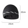 thumbnail image 2 of Gorros de punto cálidos de invierno para hombre Gorro de punto con puños, 2 of 5