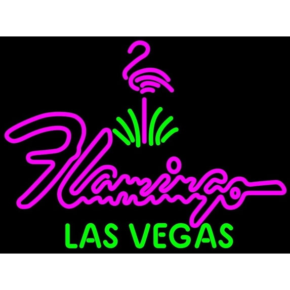 Queen Sense 10" Vivid Flamingo Las Vegas LED Sign Neon Sign Light Lamp Party Gift Wall Decor NST497