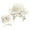 White, variant on Girls Summer Straw Hat with Cartoon Flower Design for Sun and Beach