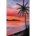 thumbnail image 2 of Biscardi, Nicholas 10x14 Black Ornate Wood Framed with Double Matting Museum Art Print Titled - Sunset Beach I, 2 of 4