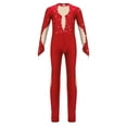 thumbnail image 5 of Mono de gimnasia brillante para niños y niñas, Ropa de baile para gimnasia, mono de patinaje artístico artístico de malla con abertura en la espalda de manga larga, 5 of 5