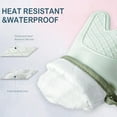 thumbnail image 3 of 2Pcs Silicone Oven Mitts for Kitchen, Heat Resistant, Waterproof Pot Holder Cotton Lined Oven Gloves with Cotton Lining, Oven Mitts for Cooking, Baking, Grilling, Beige, 3 of 8