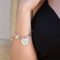 thumbnail image 5 of My Beautiful Wife - Gift For Her, Wife Gift - Heart Bangle Bracelet (Personalized Engraving Option), 5 of 5