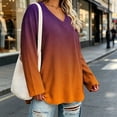 thumbnail image 4 of GERsome Womens Long Sleeve Shirts Plus Size V Neck Casual Blouses for Fall Casual Size 4XL, 4 of 7