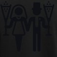 thumbnail image 3 of CafePress - Bridal Pair With Sparkling W Women's Dark Pajamas - Women's Short Sleeve Print T-Shirt and Pants Dark Cotton Pajama Set, 3 of 7