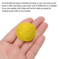 thumbnail image 4 of Wool Felt Balls Beads Woolen Fabric 3cm 30mm Yellow for Home Crafts 10Pcs, 4 of 5