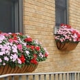 thumbnail image 3 of 2 Pack Trough Coco Replacement Liner,Half Moon Hanging Basket Coconuts Trough Planter, Coconut Coir Planter for Window Box Garden Flower Vegetables Pot Fence Flower Baskets (30inch), 3 of 8