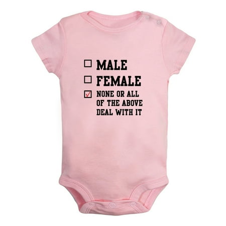 

iDzn None Or All Of The Above Deal With It Funny Rompers For Babies Newborn Baby Unisex Bodysuits Infant Jumpsuits Toddler 0-24 Months Kids One-Piece Oufits