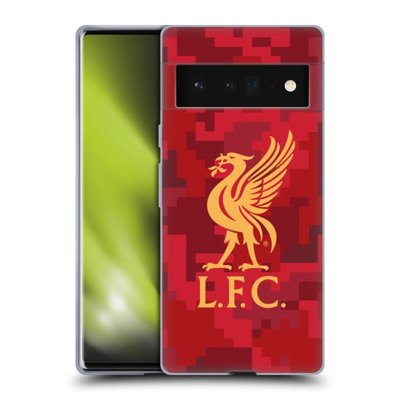 Head Case Designs Officially Licensed Liverpool Football Club Digital Camouflage Home Red Soft Gel Case Compatible with Google Pixel 6 Pro