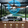 thumbnail image 5 of 52 Inch Outdoor Ceiling Fan with Light and Remote, Reversible Waterproof  Fan for Gazebo Pergola Porch Deck Balcony, Wet Rated Plug-in Hanging Ceiling Fan for Outside$$Tools & Hardware Other, 5 of 9