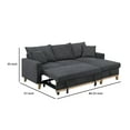 thumbnail image 5 of 84 Inch Reversible Sleeper Sectional Sofa with Storage Chaise, Modern, Gray- Saltoro Sherpi, 5 of 5