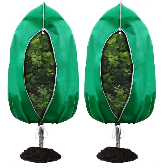2 Pack Plant Covers Freeze Protection, 95x78 Heavy-Duty Frost Blankets, Outdoor Plants, Tree Covers