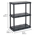 thumbnail image 4 of Ditangy 4 Shelf Knect-A-Shelf Ventilated Light Duty Storage Unit 12 x 24 x Organizer for Home, Garage, Basement & Laundry, Black, 4 of 9