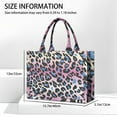 thumbnail image 3 of Large Capacity Tote Bag,Pink and Blue Of Leopard Print Handbag Fashion Luxury Tote Bag,15.7"x13"x 5.1" Inches,Laptop Compatible, 3 of 6