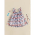thumbnail image 2 of Okbabeha Toddler Baby Girl 4th of July Outfits Infant Ruffle USA Flag Fourth of July Dress Summer Independence Day Clothes, 2 of 7
