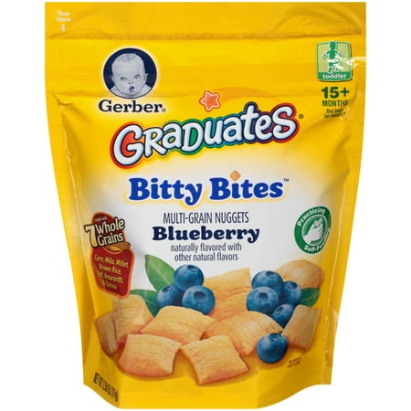 Gerber Graduates Bitty Bites Multigrain Snack, Blueberry, 2.5 oz