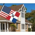 thumbnail image 2 of 3×5 FT Dominican USA Flag, Large 150D America Dominican Outdoor Banner,Double Side Printing Decor For Patio Garden With Brass Gromment, 2 of 5