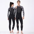 thumbnail image 3 of Greeniant Trajes de buceo DiveSail, traje de buceo para hombres y mujeres, traje de baño de manga larga, pantalones largos, traje de baño de cuerpo Deportes acuáticos Mujer Negro/Blanco XXL Greeniant OD003283-10, 3 of 6