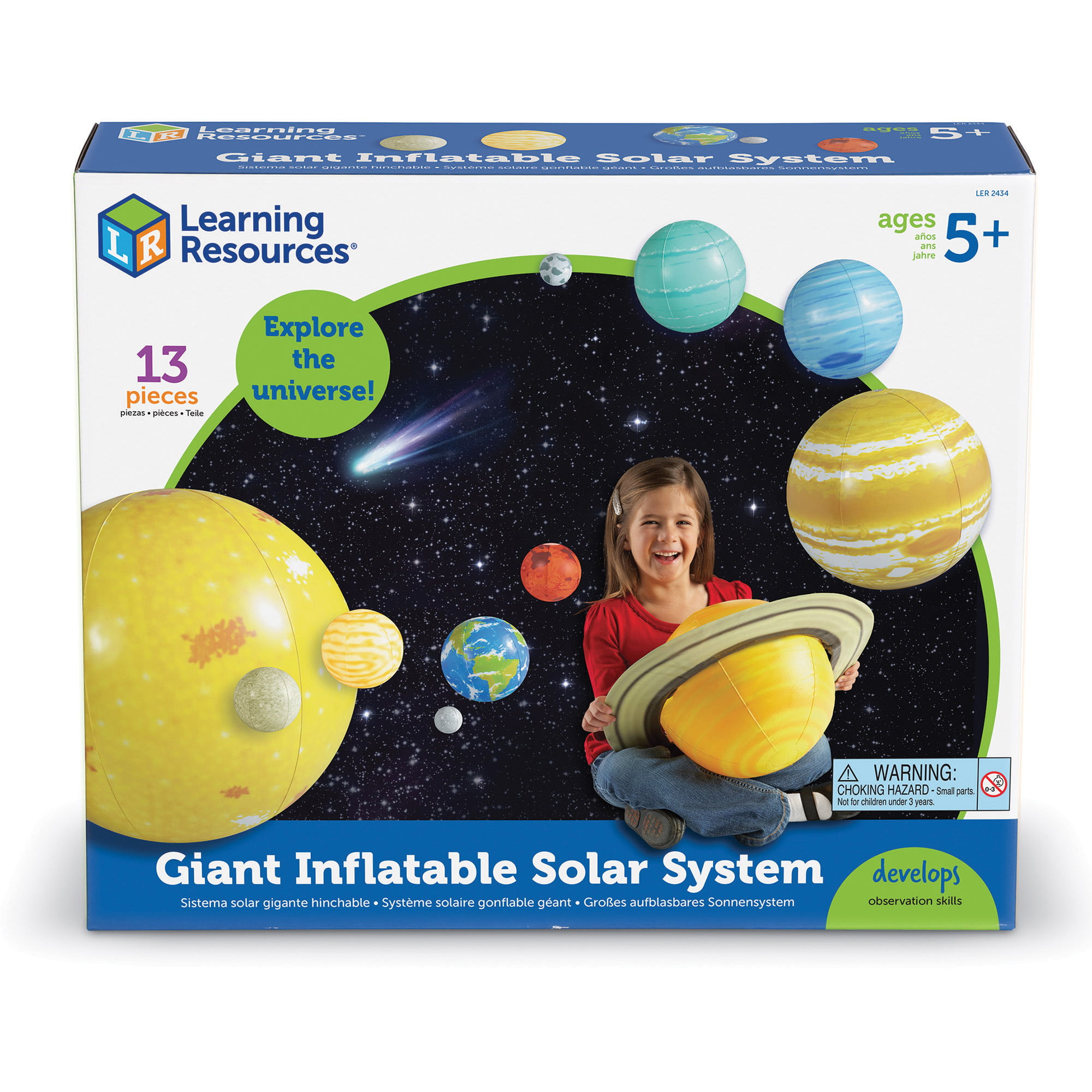 Kids Science Toys Inflatable Solar System Set Play Learn Birthday Gift Boys Girl