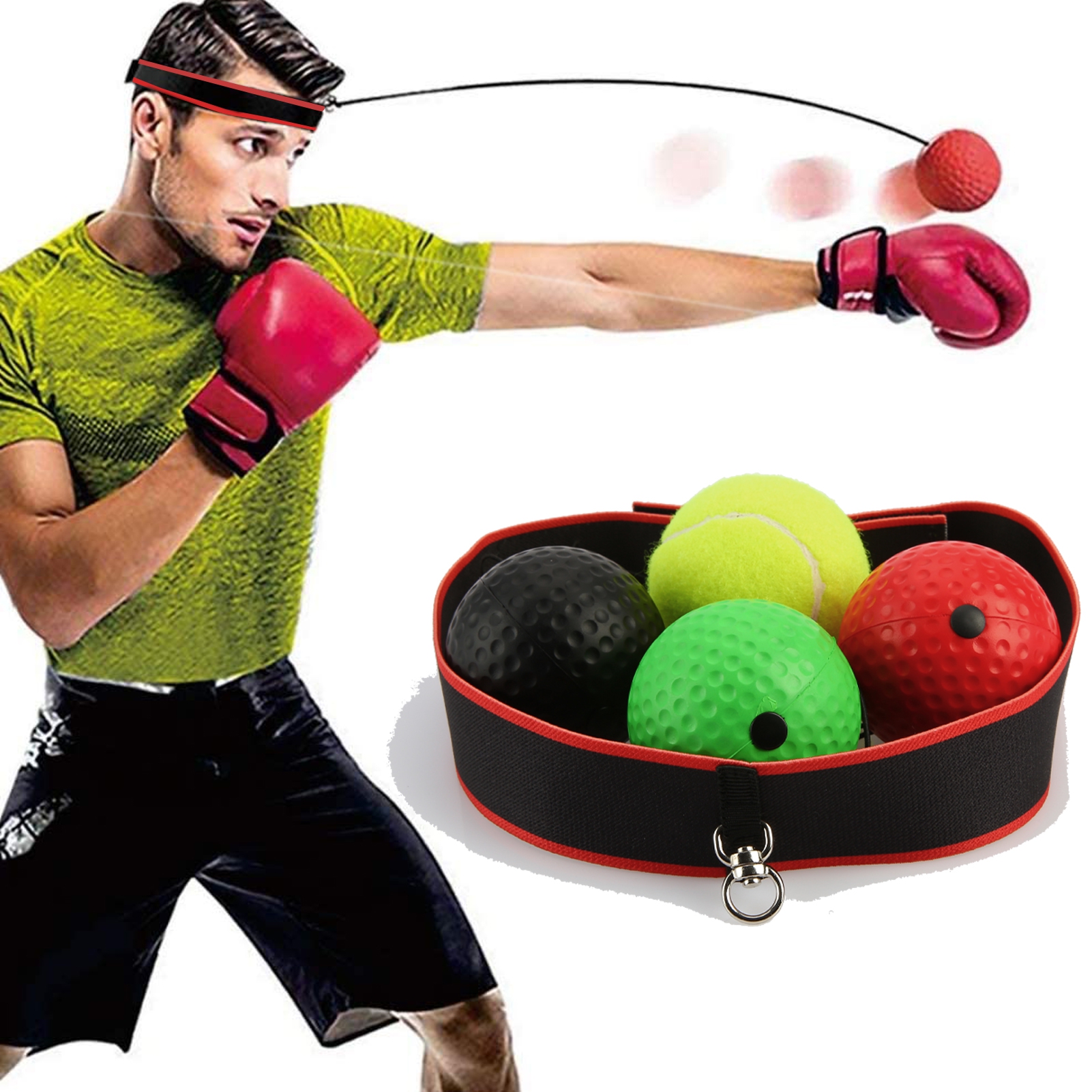 HEVIRGO Boxing Reaction Ball, Head Mounted Reaction Speed Improvement